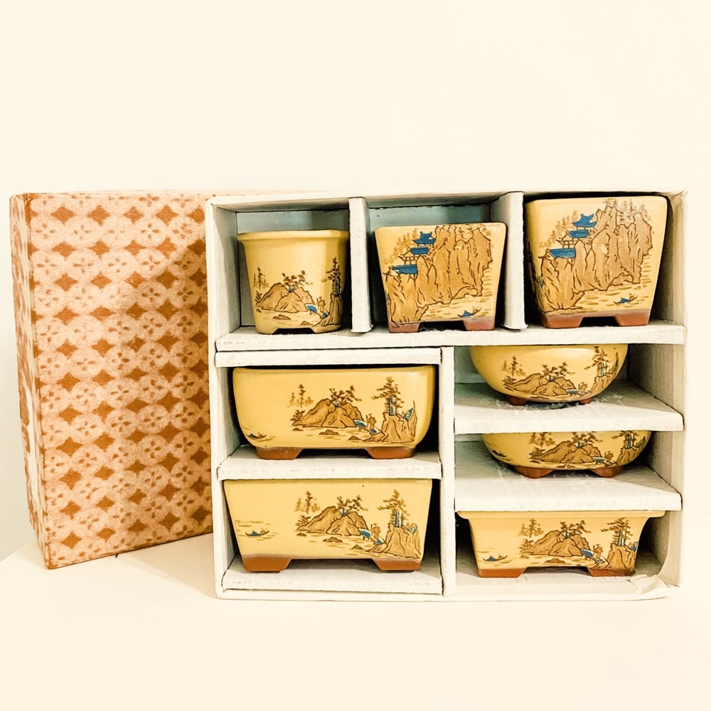Bonsai Pot Set Vintage Japanese Bunzan.